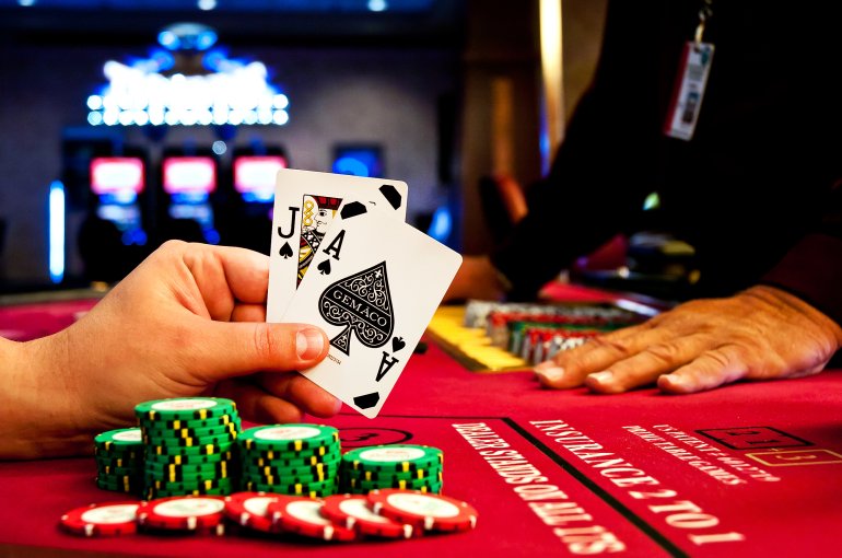 BlackJack tournament the player has a jack and an ace of spades on his hands