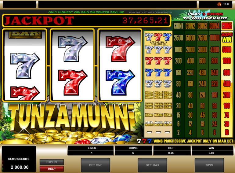 Tunzamunni Slot Machine