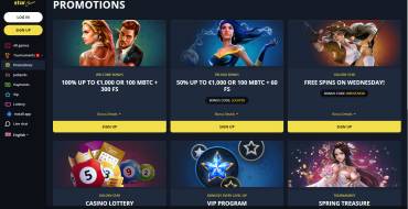 100% Welcome Bonus up to 1000 Euros at Golden Star Casino: Club Promotions