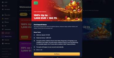 A 100% Welcome Bonus of up to 1000 Euros at Joo Casino: Welcome Package