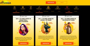 Free €5 Bonus at Spinamba Casino: All Promotions