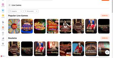 Monro Casino: Live Dealers