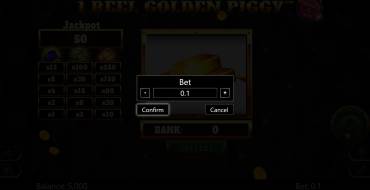 1 Reel Golden Piggy: Bet