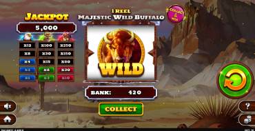 1 Reel – Majestic Wild Buffalo: Winnings