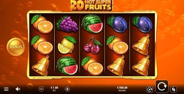 20 Hot Super Fruits: Slot machine