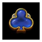 Clubs symbol in Legendary Treasures slot