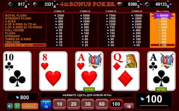 4 of a Kind Bonus Poker online