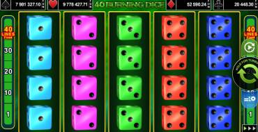 40 Burning Dice: Slot machine