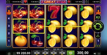 5 Great Star: Winnings