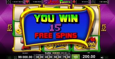 5 Juggle Fruits: Free spins and/or respins