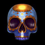 Skull blue symbol in Dia De Los Muertos 2 slot