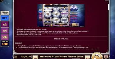 9 Coins Grand Platinum Edition: Rules