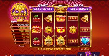 9 Masks of Fire King Millions: Slot machine