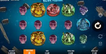 Blue Fortune: Free spins and/or respins