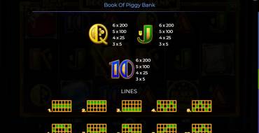 Book Of Piggy Bank – Black Friday: Payout table 2