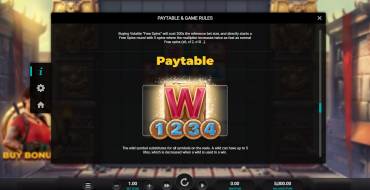 Cluster Tumble: Payout table