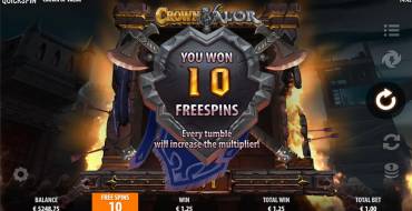 Crown of Valor: Free spins and/or respins