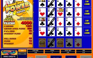 Deuces Wild Power Poker online