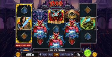 Dio - Killing the Dragon: Slot machine