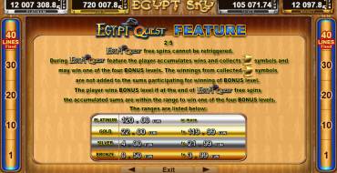 Egypt Sky Egypt Quest: Jackpot