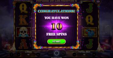 Fortuna De Los Muertos 4: Free spins