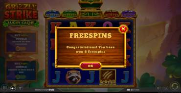 Grizzly Strike Lucky Cache: Free spins and/or respins