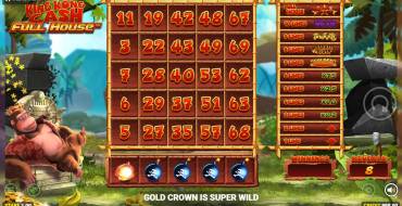 King Kong Cash Full House: Slot machine