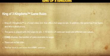 King of 3 Kingdoms: Rules