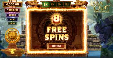 Lara Croft: Tomb of the Sun: Free spins