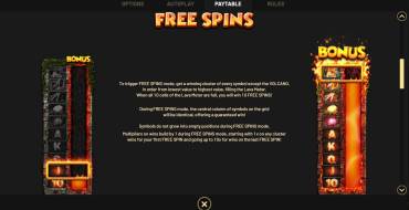 Lava Gold: Free spins and/or respins