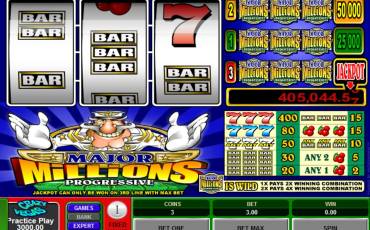 Major Millions 3 Reel Progressive slot