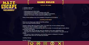 Maze Escape Megaways: Rules