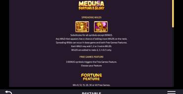 Medusa – Fortune and Glory: Rules