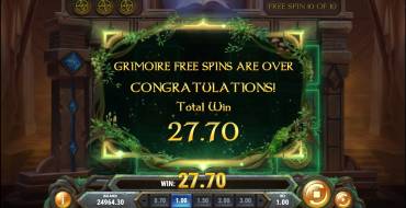 Merlin’s Grimoire: Winnings