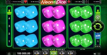 Neon Dice: Slot machine