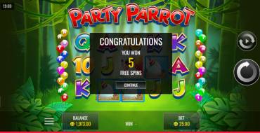 Party Parrot: Free spins