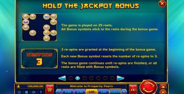 Prosperity Pearls 2: Free spins and/or respins