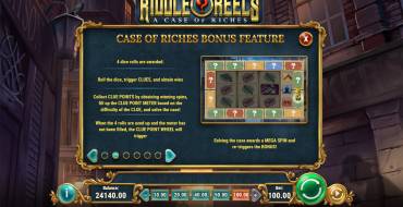 Riddle Reels: A Case of Riches: Bonus game