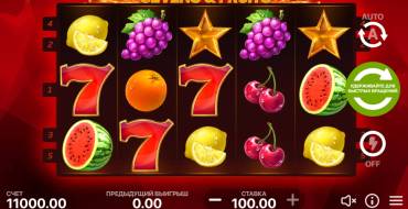 Sevens and Fruits: Interface