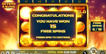 Sevens & Suns: Free spins