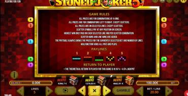 Stoned Joker 5: Rules