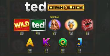 Ted Cash and Lock: Payout table