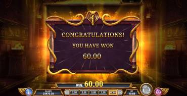 Tomb of Gold: Winnings