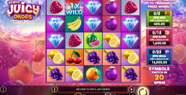 Triple Juicy Drops: Slot machine