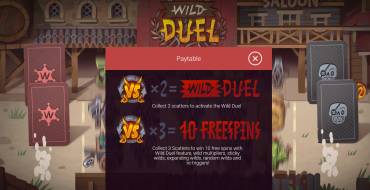 Wild Duel: Payout table