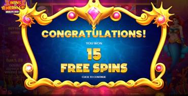 Wins of Mermaid Multi Power: Free spins