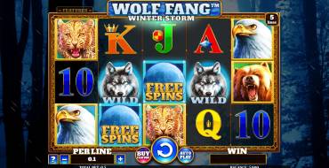 Wolf Fang Winter Storm: Slot machine