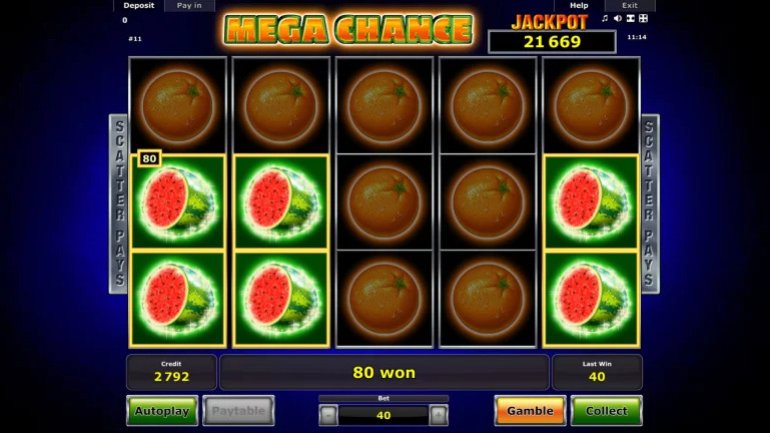 mega chance novomatic slot