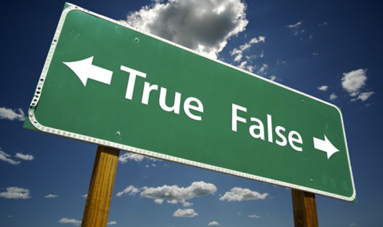 true false sign